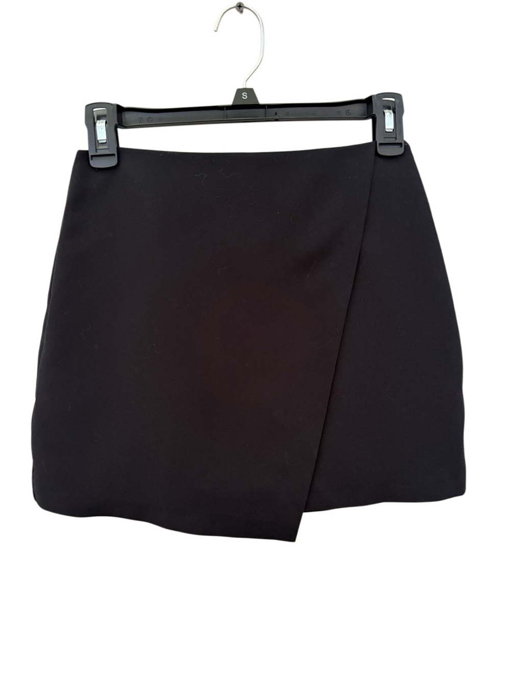 Abercrombie & Fitch Black Wrap Mini Skort Minimalist Asymmetrical Preppy Basic